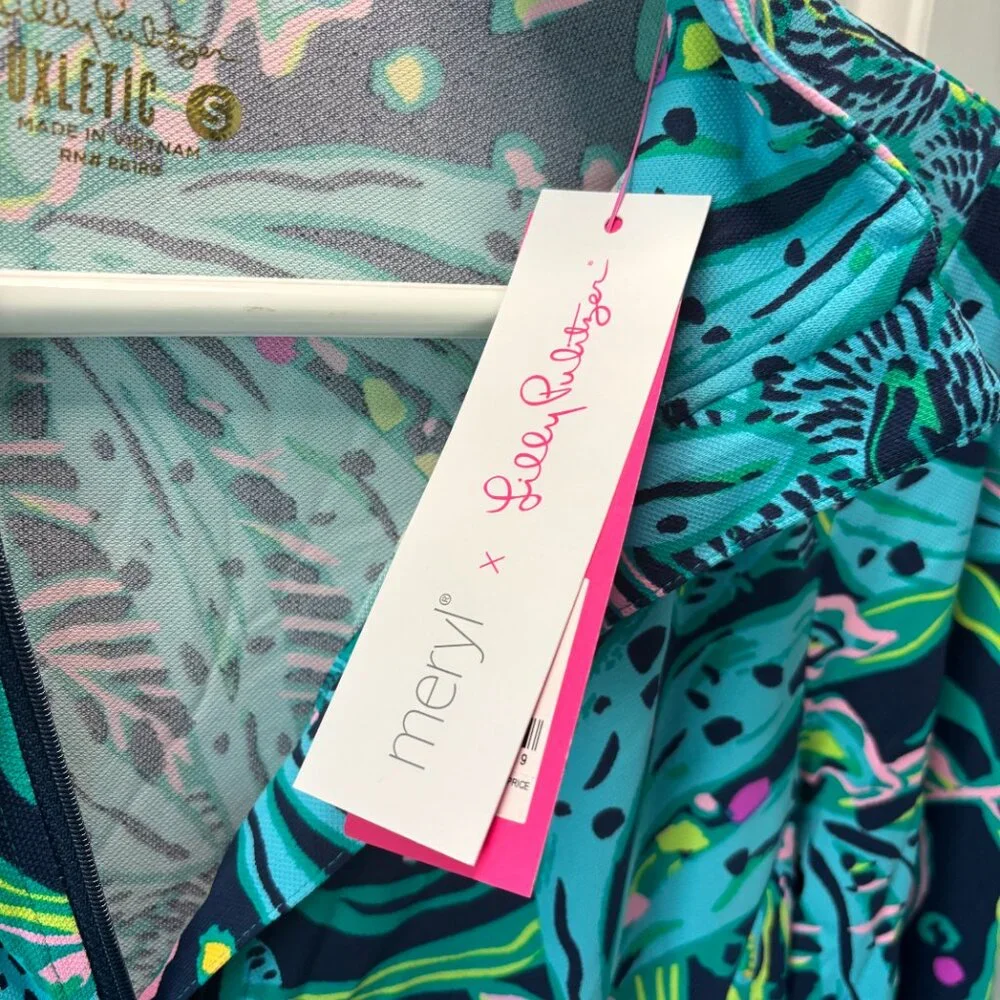 Lilly Pulitzer Women's Size Small Nassau Dress UPF 50+ Low Tide Navy Catty - NWT - Picture 11 of 13